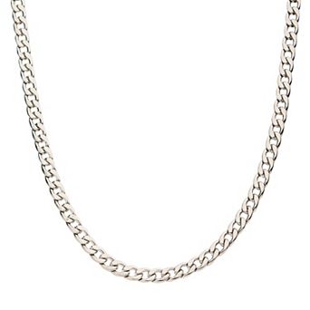 DANTE Men's 3.5 mm Stainless Steel Flat Curb Chain Necklace