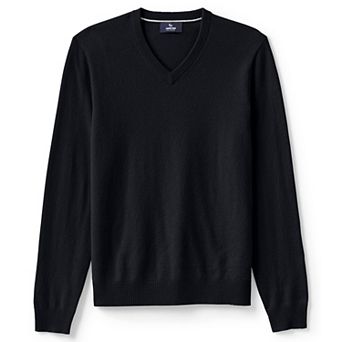 Men's Lands' End Fine-Gauge Cashmere V-neck Sweater