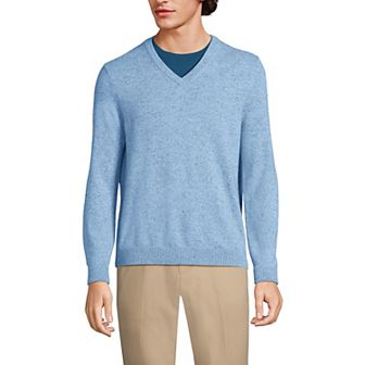 Men's Lands' End Fine-Gauge Cashmere V-neck Sweater