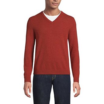 Men's Lands' End Fine-Gauge Cashmere V-neck Sweater