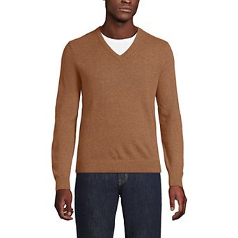 Men's Lands' End Fine-Gauge Cashmere V-neck Sweater