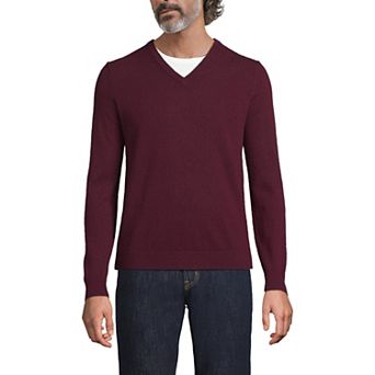 Men's Lands' End Fine-Gauge Cashmere V-neck Sweater