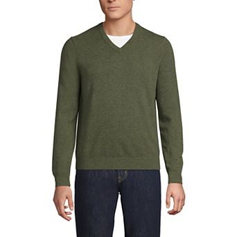 Men's Lands' End Fine-Gauge Cashmere V-neck Sweater