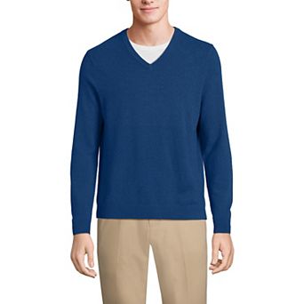 Men's Lands' End Fine-Gauge Cashmere V-neck Sweater