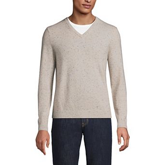 Men's Lands' End Fine-Gauge Cashmere V-neck Sweater