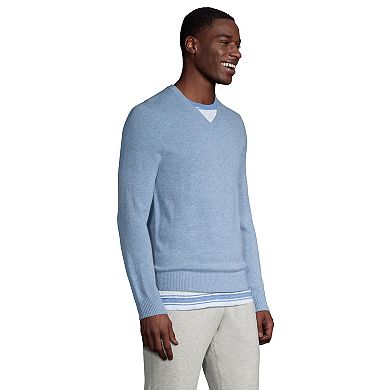 Big & Tall Lands' End Fine-Gauge Cashmere V-neck Sweater