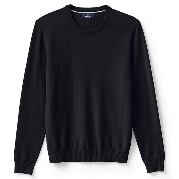 Big & Tall Lands' End Fine Gauge Cashmere Crewneck Sweater