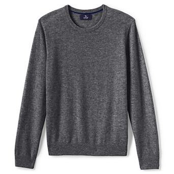 Big & Tall Lands' End Fine Gauge Cashmere Crewneck Sweater