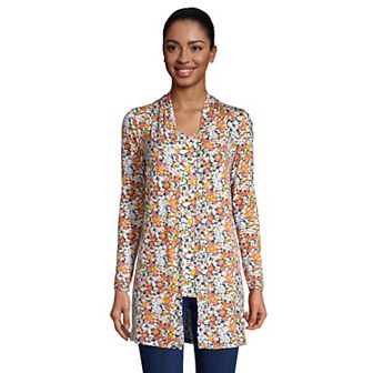 Petite Lands' End Lightweight Long Cardigan Sweater