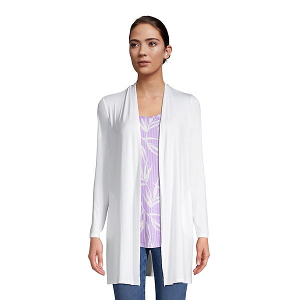 Petite Lands' End Lightweight Long Cardigan Sweater