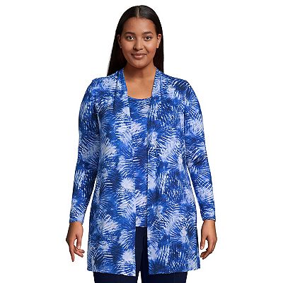 Plus Size Lands End Lightweight Long Cardigan Sweater