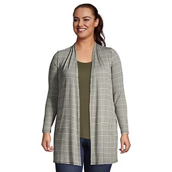 Plus Size Lands' End Lightweight Long Cardigan Sweater