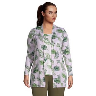 Plus Size Lands' End Lightweight Long Cardigan Sweater