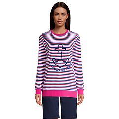 Womens Pink Lands' End Hoodies & Sweatshirts Tops, Clothing