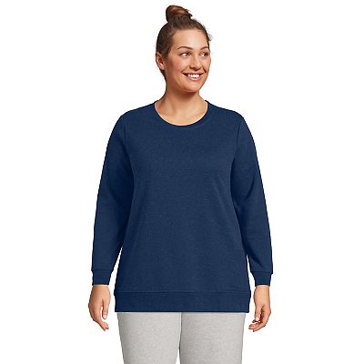 Plus Size Lands End Serious Sweats Crewneck Sweatshirt Tunic