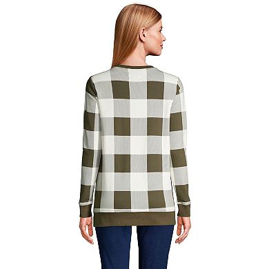 Women's Lands' End Serious Sweats Crewneck Sweatshirt Tunic