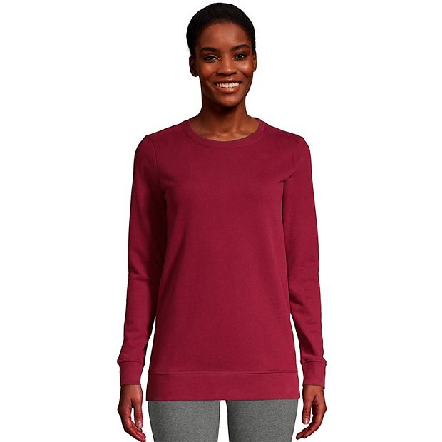 Lands' End Serious Sweats Crewneck Long Sleeve Sweatshirt Tunic in