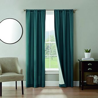 The Big One® 2-pack Eclipse Odette Room Darkening Draftstopper Window Curtain Set