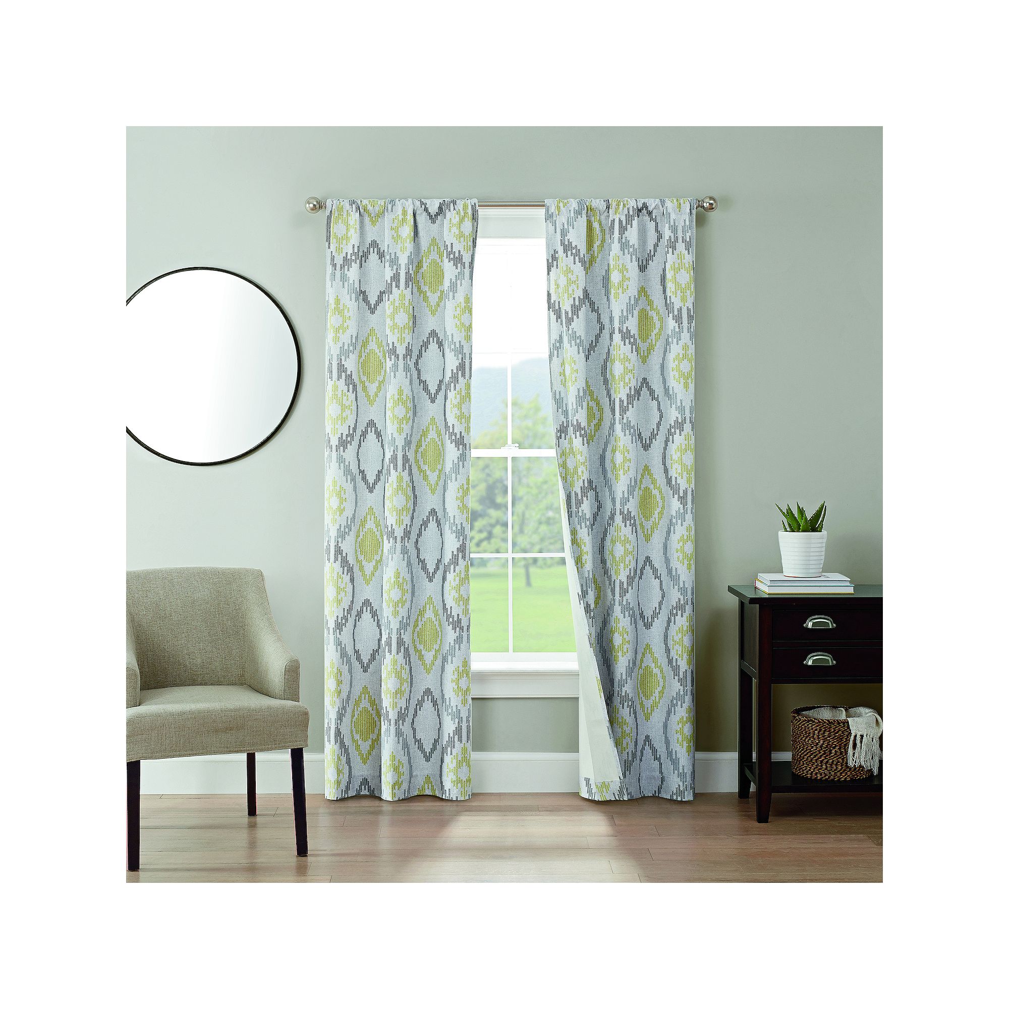 The Big One® 2-pack Eclipse Odette Room Darkening Draftstopper Window Curt