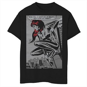 Boys 8-20 Marvel Black Widow Classic Retro Panel Art Graphic Tee