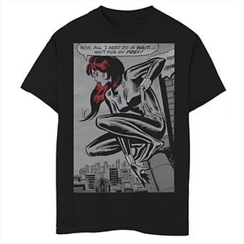 Boys 8-20 Marvel Black Widow Classic Retro Panel Art Graphic Tee