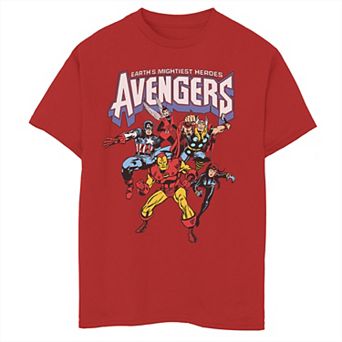 Boys 8-20 Marvel Avengers Classic Vintage Group Shot Graphic Tee