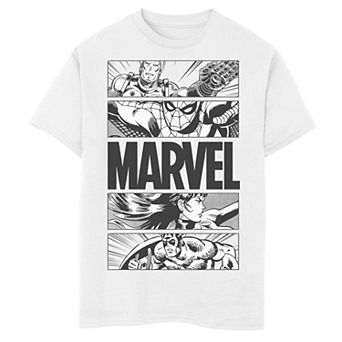 Boys 8-20 Marvel Avengers Retro Action Panel Fill Graphic Tee