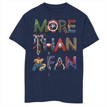 Boys 8-20 Marvel Avengers More Than A Fan Word Stack Graphic Tee