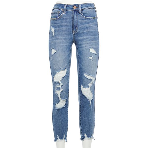 Juniors' SO® Denim High Rise Ankle Jeggings