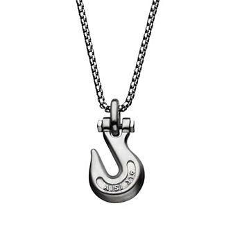 Men's DANTE Stainless Steel Clevis Grab Hook Pendant Necklace