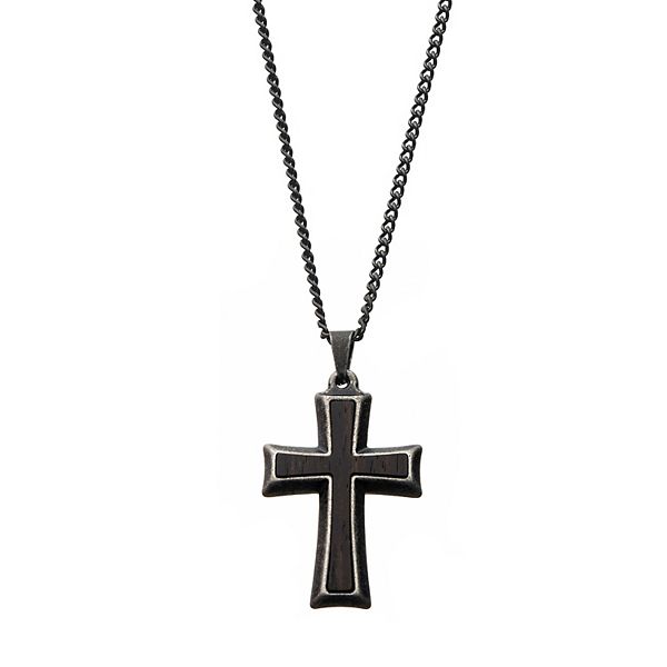 Men's Stainless Steel Cross Pendant Necklace