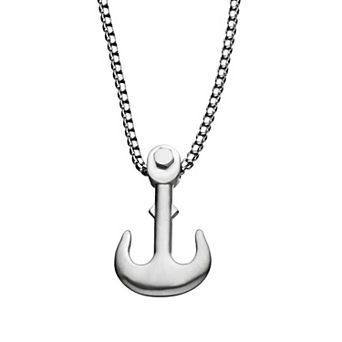 Men's DANTE Stainless Steel Man Of War Anchor Pendant Necklace