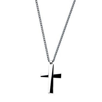 DANTE Men's Stainless Steel Cross Pendant Necklace