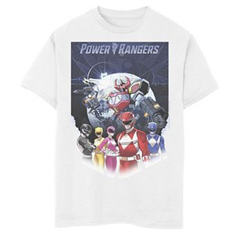 Boys 8-20 Power Rangers Fade Portrait Megazord Poster Graphic Tee