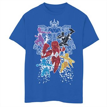 Boys 8-20 Power Rangers Group Shot Polygons Graphic Tee
