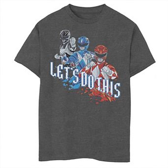 Boys 8-20 Power Rangers Let's Do This Group Shot Graphic Tee