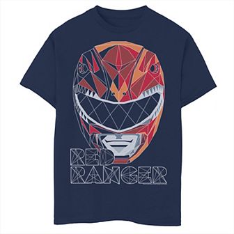 Boys 8-20 Power Rangers Red Ranger Polygon Big Face Graphic Tee