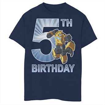 Boys 8-20 Transformers 5th Birthday Graphic Tee