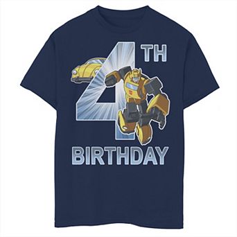 Boys 8-20 Transformers 4th Birthday Graphic Tee