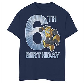 Boys 8-20 Transformers 6th Birthday Graphic Tee