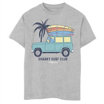 Boys 8-20 Fifth Sun Sharky Surf Club Shark In Surfboard Van Cartoon Graphic Tee
