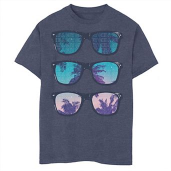 Boys 6-20 Sunglasses Stacked Chill Out Gradient Graphic Tee