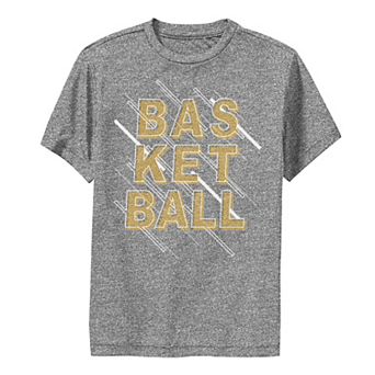 Boys 8-20 Fifth Sun Basketball Text Stack Performance Graphic Tee