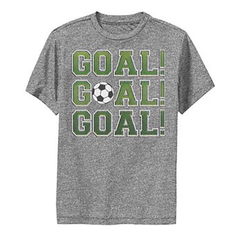 Boys 8-20 Fifth Sun Soccer Goal Text Stack Performance Graphic Tee