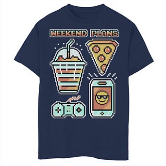 Boys 8-20 Fifth Sun Weekend Plans 8-Bit Icons Graphic Tee