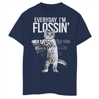 Boys 6-20 Fifth Sun Flossin' Cat Humor Graphic Tee
