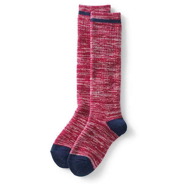 Kids' Lands' End Melange Thermaskin Heat Boot Socks