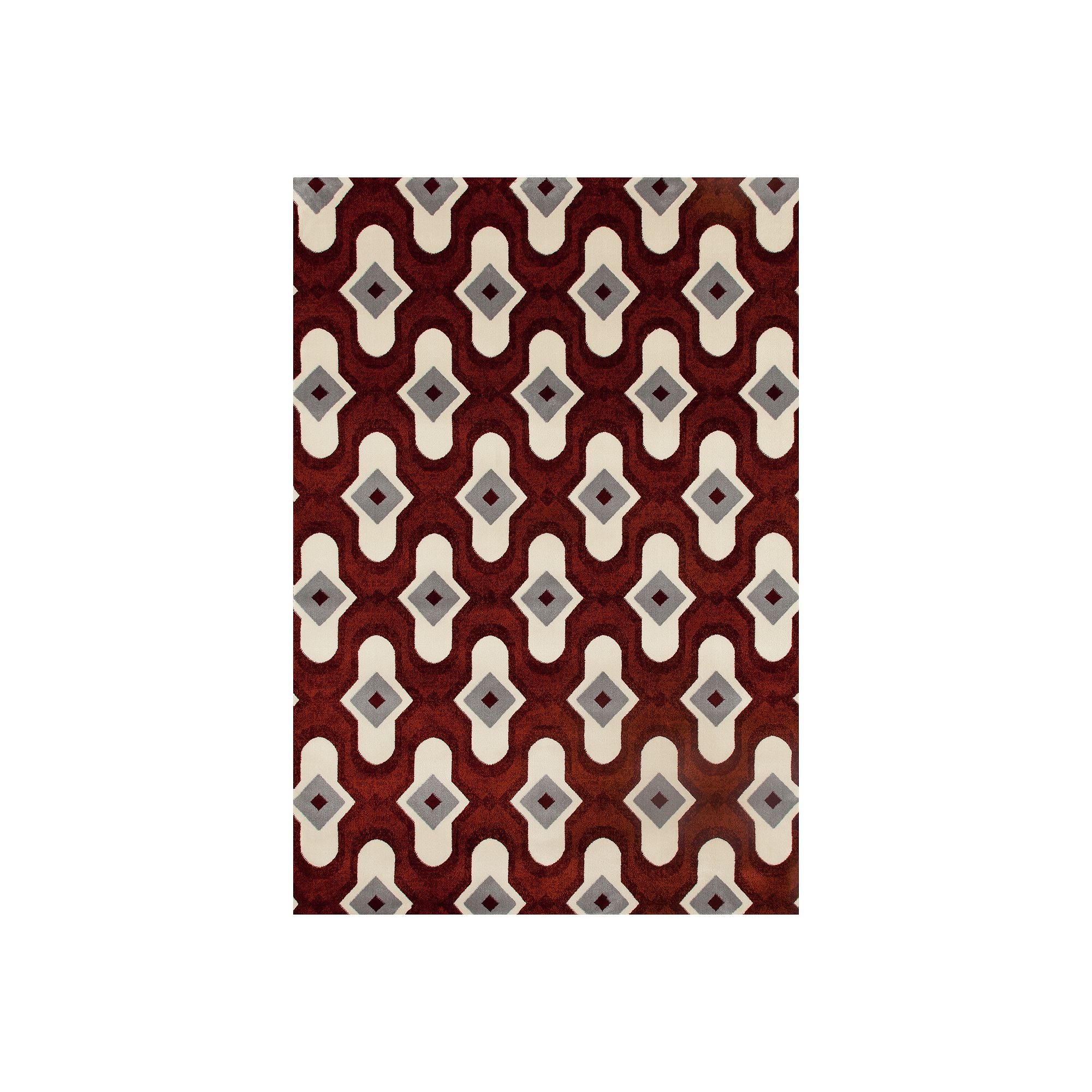 Art Carpet Taree Protector Rug, Red Gray Ivory