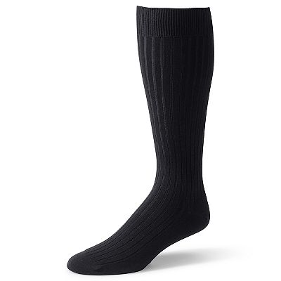 men's seamless toe cotton rib dress socks 3 pack Men's Lands' End Seamless Toe 3-Pack Dress Socks