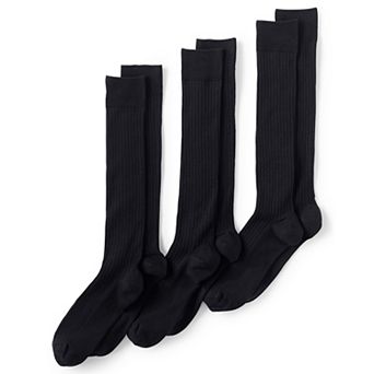 Men's Lands' End Seamless Toe 3-Pack Dress Socks